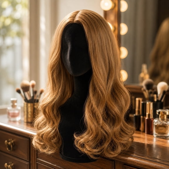 2026 Y Border Yellow Hair Extensions Center Parted Long Wavy, High Temperature Fiber Synthetic Wig, Natural Middle Part Big Curly Style, Daily Party Cosplay Halloween Costume Accessory
