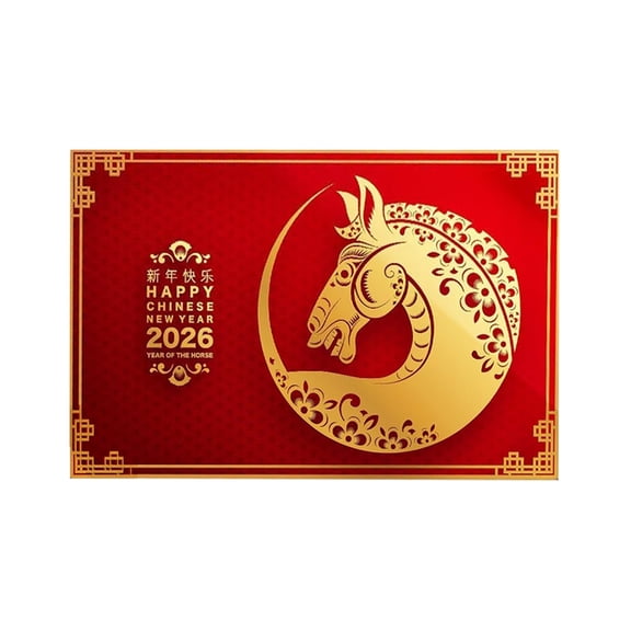 2026 Year Door Mat Horse Year Velvet Entrance Rug Non Welcome Mat For Home Entryway Front Door Fuzzy Fall Blanket Small Rugs for Classroom Throws for Couch Area Rugs 5x7 Small Carpets for Bedrooms