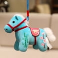 thumbnail image 1 of 2026 Year of The Horse Chinese Plush Horse Ornament, Cute Stuffed Horse Figurine & Lucky Mascot, Hanging Decor for Home & Christmas, New Year Gift for Holiday Souvenir Decoration(Light Blue), 1 of 9
