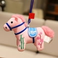 thumbnail image 1 of 2026 Year of The Horse Chinese Plush Horse Ornament, Cute Stuffed Horse Figurine & Lucky Mascot, Hanging Decor for Home & Christmas, New Year Gift for Holiday Souvenir Decoration(Pink), 1 of 9