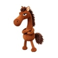 thumbnail image 1 of 2026 Year of the Horse Lucky Mascot - 7.9" Plush Charm for Strength and Courage, Zodiac Horse Keychain for Backpacks and Totes, Lunar New Year Gift for Adults(Brown), 1 of 5