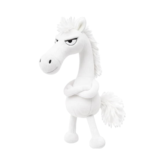 2026 Year of the Horse Lucky Mascot - 7.9" Plush Charm for Strength and Courage, Zodiac Horse Keychain for Backpacks and Totes, Lunar New Year Gift for Adults(White)