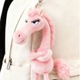 thumbnail image 1 of 7.8-inch Long Neck Pony Keychain Bag Charm High-Cold Cool Style Horse Pendant Soft Stuffed Plush Horse with Crossed Arms for Backpacks Purses and Car Keys(Pink), 1 of 6