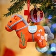 thumbnail image 1 of 2026 Year of The Horse Mascot Figurine, Chinese Zodiac Horse Pendant Statues Decorations, Collectibles and Gifts Hanging Ornament for Car, Bag, Home Decor 20cm Orange, 1 of 7