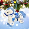 thumbnail image 1 of 2026 Year of The Horse Mascot Figurine, Chinese Zodiac Horse Pendant Statues Decorations, Collectibles, and Gifts Lucky Feng Shui Hanging Ornament for Car, Bag, Home Decoration(White), 1 of 9