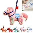 thumbnail image 1 of 2026 Year of The Horse Mascot Figurine, Horse Plush Ornament Mascot, Chinese Zodiac Horse Pendant Statues for Tabletop Home Office Decors, Zodiac New Year Blessing Souvenir(Pink), 1 of 8