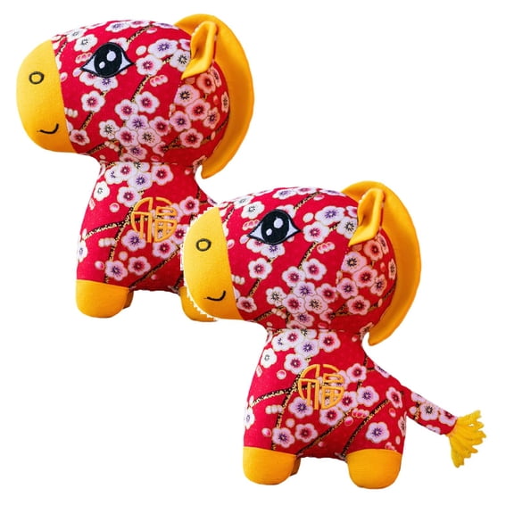 2026 Year of the Horse Plush Mascot Doll, Lucky Chinese Zodiac Pony Cartoon Plush Toy, Chinese New Year Spring Festival Hanging Ornament, Home & Car Decoration Gift