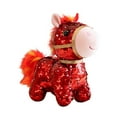 thumbnail image 1 of 2026 Year of The Horse Shiny Sequins Mascot Ornament, Bling Chinese Horse Pendant Statues Decorations, Lucky Feng Shui Pony Figurine for Car, Bag, Keyring,Home Décor, 1 of 3