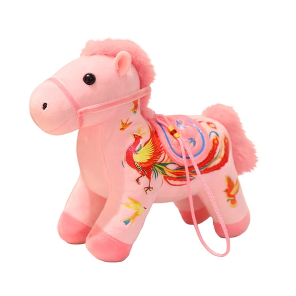 2026 Year of The Horse Stuffed Animals Mascot Plush Chinese New Year Plush Horse Mascot Doll Toys Chinese Zodiac Decor for Spring Festival Lunar New Years Gifts Home Car Decor Blessing Souvenir