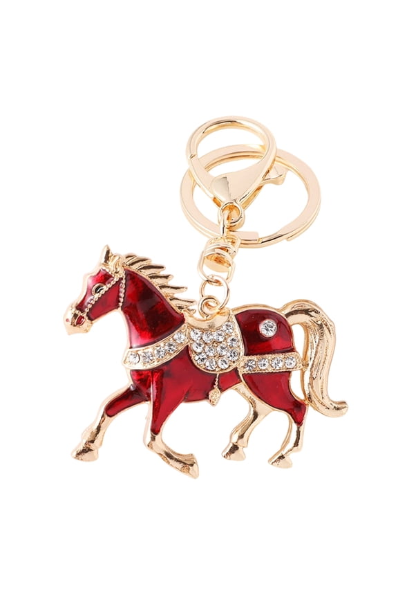 2026 Year Of Keychains Sparkling Horses Year Keyring For Backpack Zodiac Keychain For Everyday Use Sparkling Horse Motif Key Ring With Alloy Build Initial Key Ring Craft Keys Wallet Women with Key