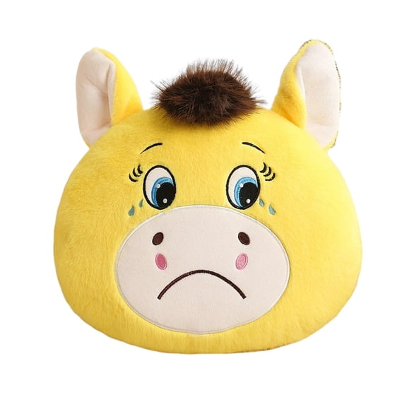 2026 Year Of The Horse Throw Pillow Smiling/Crying Horse-Shaped Cushion Pillows 14" Chinese Lunar Cute Horses Pillow for Home Office Store Party