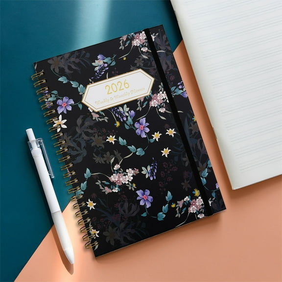 2026 Year Weekly And Monthly Planner,6.5" x 8.5" Pocket Size Planner,Weekly & Monthly Planning Notebook From Jan 2026 To Dec 2026,Hardcover with Front&Back Pocket,Office Supplies
