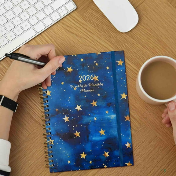 2026 Year Weekly And Monthly Planner With Monthly Labels And Pockets Hardcover With Front And Back Pockets Double Stitched, Usupdd 2026 Year Weekly And Monthly