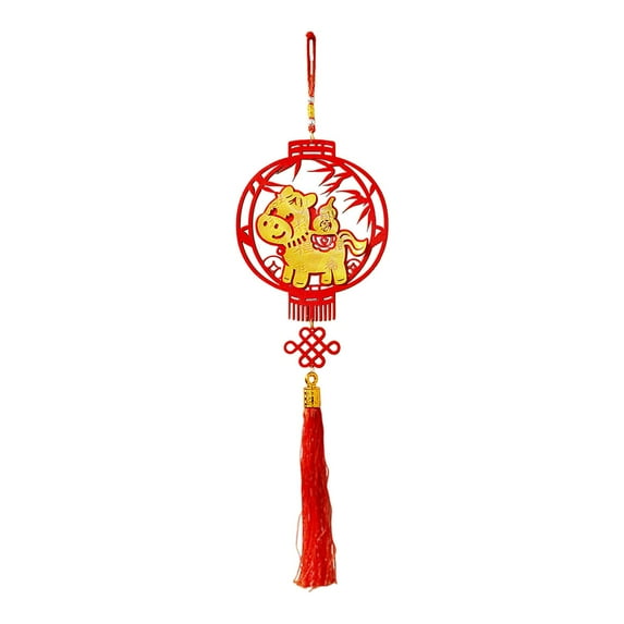2026 Year of Horse Pendant Chinese Knot Door Hanging PVC Fabric for Lunar New Year Celebrations
