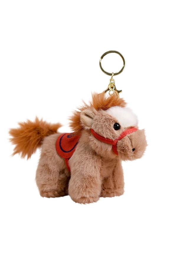 2026 Year of The Horse Plush Keychain - Lucky Zodiac Horse Charm with Keyring for Car Mirror, Bag, Lunar New Year Decoration, Gifts for Kids & Adults