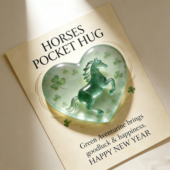 2026 Year of The Horse St. Patrick's Day Good Luck Card ,Irish Blessings Pocket Card, Inspirational Gift for Friends, Family, Wallet or Bag Token