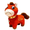 thumbnail image 1 of 2026 Year of The Horse Stuffed Animals Mascot Plush, Chinese New Year Red Horse Doll Fortune Ornament, Funny Crying Horses Smiling Horses Decor Gift, 1 of 9