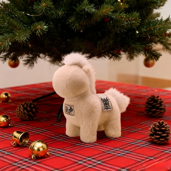 2026 Year of the Horse Plush Toy - 10-Inch Collector's Edition Equine Doll with Embroidered Details, Chinese Zodiac Festival Gift & Home Decoration