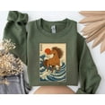 thumbnail image 1 of 2026 Year of the Horse Sweatshirt, Chinese Wave Art Lunar New Year Sweatshirt - Sizes S-5XL ,Art Print JSC, 1 of 5