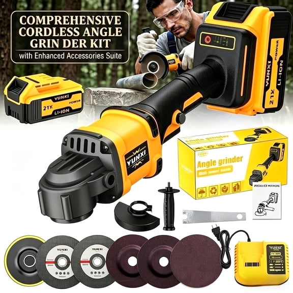 The 2026 brand new upgraded cordless electric polishing machine is equipped with an ion battery, a fast charger, and a complete set of accessories, suitable for wood, metal, plastic