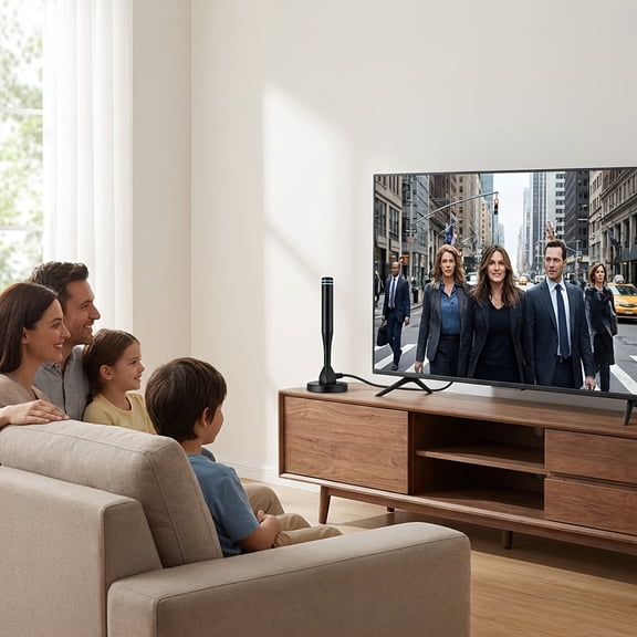 2026 dual amplifier high definition TV antenna, smart TV indoor digital antenna, 360 long-distance reception, strong magnetic base, support 4K and 1080P free broadcast reception