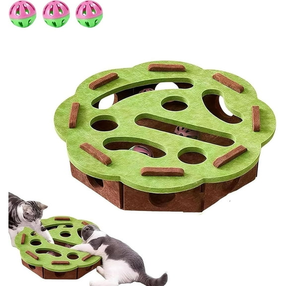 2026 new Cat Nail File Enrichment Box,Felt Maze Toy with Nail File, Ideal for Indoor Cats Self Play, Scratching & Hunting Fun