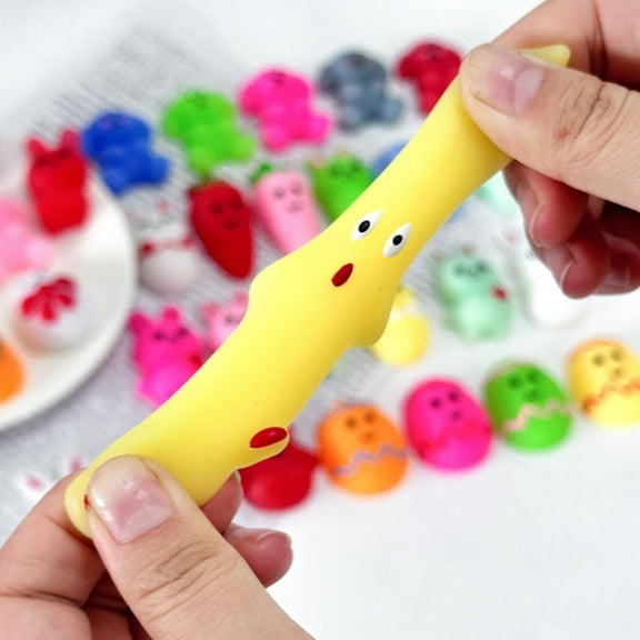 2026 new Fidget toys Squishy, Easter Basket Stuffers, 1.5 in, Soft Mochi, Easter Bunny toys, Easter Classroom Favors, Egg Stuffers for , Mixed Pack