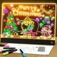 thumbnail image 1 of 2026 new LED Drawing Board(7 Color Pens), Rechargeable Light Up Acrylic LumiLite Drawing Board - DIY Erasable Acrylic Writing Board for Birthdays, Festivals & School, Home (11.8 * 7.8in), 1 of 10