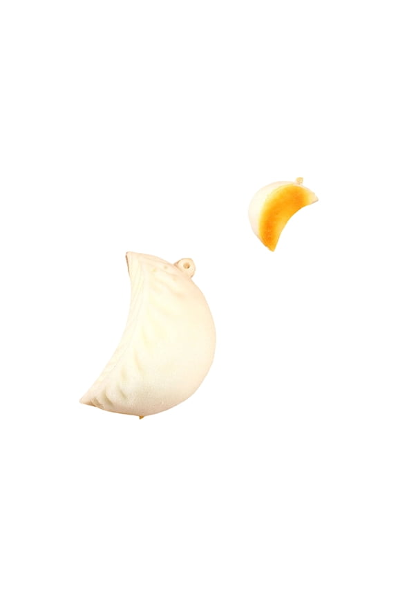 2026 new Slow Rising Squishy, Realistic Play Food, 4X2 in, Sensory Squeeze toy, Fidget Keychain, Anxiety Relief Items Fidget, Cream White, 2 Pc