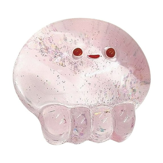 2026 new Squishy Fidget toys, Stress Relief toys Adults, Fidget toys Adults Anxiety, 2X1.5 in, Glitter Jellyfish, Slow Rising, Sensory Squeeze, Pink Tint, 1 Pc