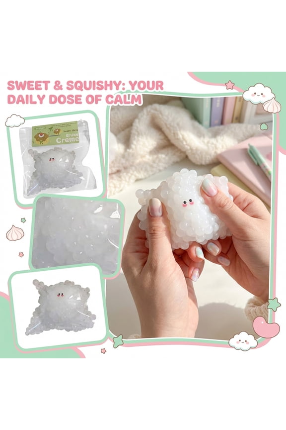 2026 new Stress Relief toy, Slow Rising Squishy, 3X2.5 in, Fidget Keychain, Tension Reduction, desk decorations, Clear, 1 Pc