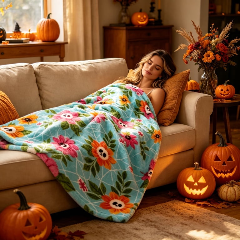 2026 new Summerween Oversize Super Soft Plush Throw Blankets