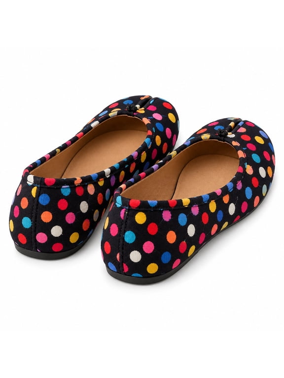 2026 new color polka dot split-toe shoes women's retro shallow mouth flat bottom one pedal soft sole versatile ballet shoes