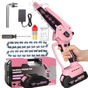 2026 new cordless mini pink electric handheld chainsaw, handheld electric tree trimmer, equipped with splash guard,