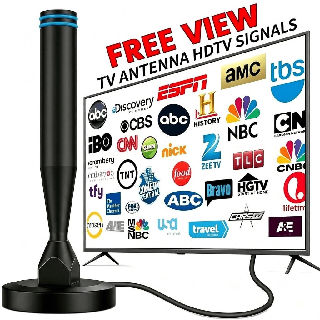 2026 smart IC upgrade indoor TV antenna, long-distance 4K 1080P high ...