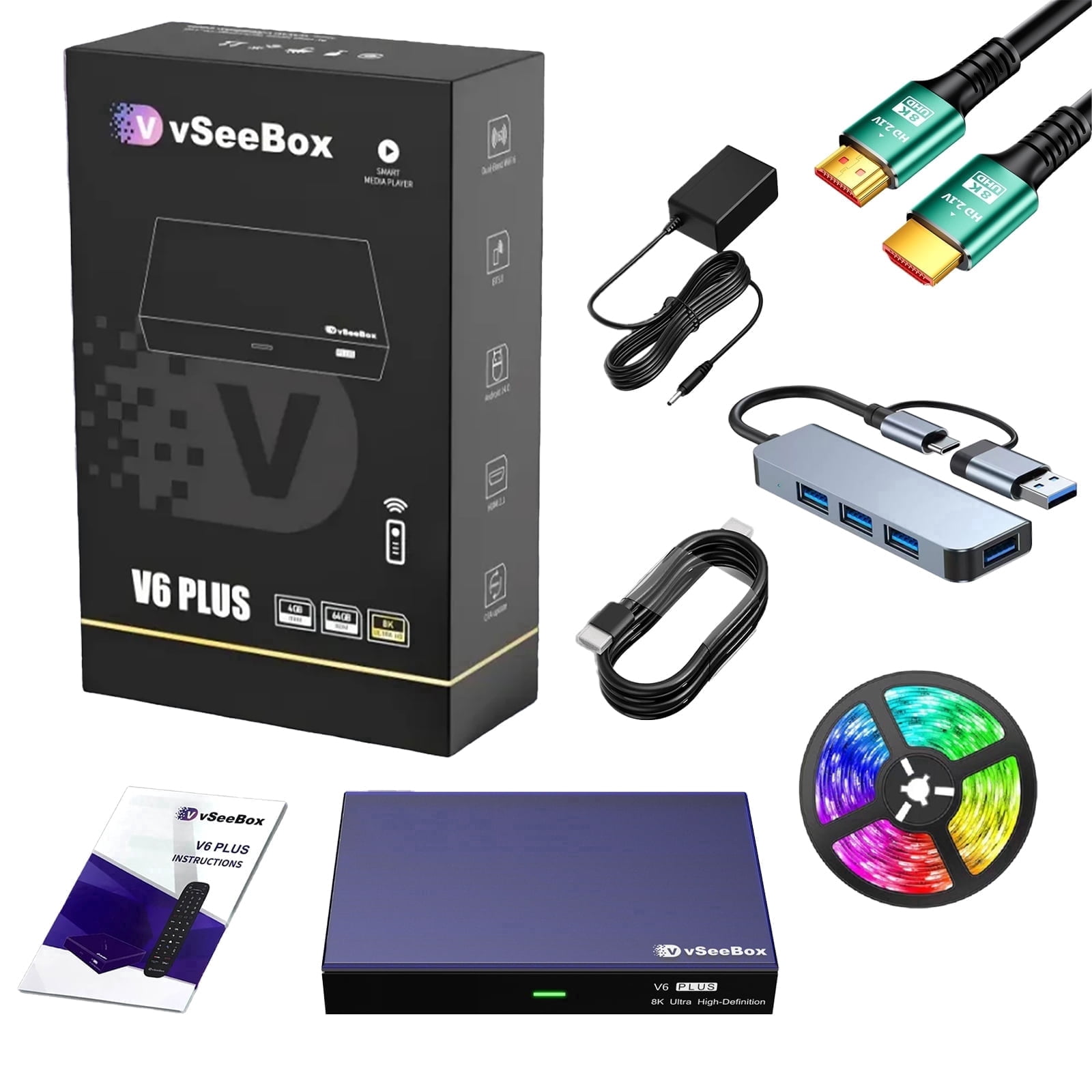 2026 vSeeBox V6 Plus 8K HD 64GB New Box Official Authorized