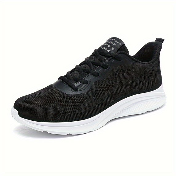 Men's Lightweight Breathable Sneakers - Low-Top Athletic Running Shoes with Cushioned Sole, Round Toe & Lace-Up Closure, - Casual Wear for Gym,, Everyday - -Terrain (/Solid Colors)