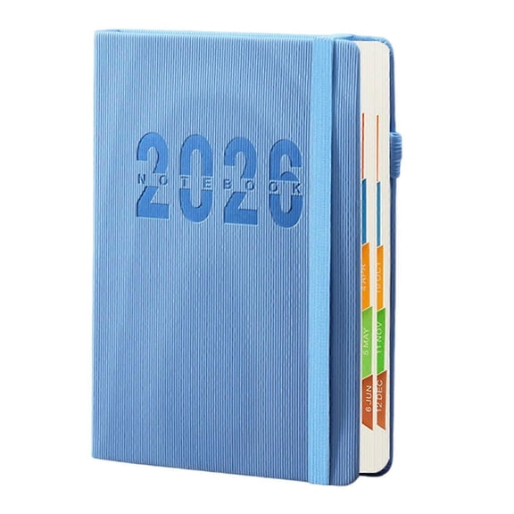 2026Planner JAN. - 2026DEC. Daily Weekly Monthly Calendar Planner with Faux Leather Cover for Men Women Business Student