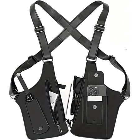 2026Premium Anti-Theft Hidden Underarm Shoulder Bag-Adjustable Strap Unisex Leather Holster Wallet Double Pockets,Travel Accessory for Men Women to Carry Phone Key Cash Anti-Pickpocket