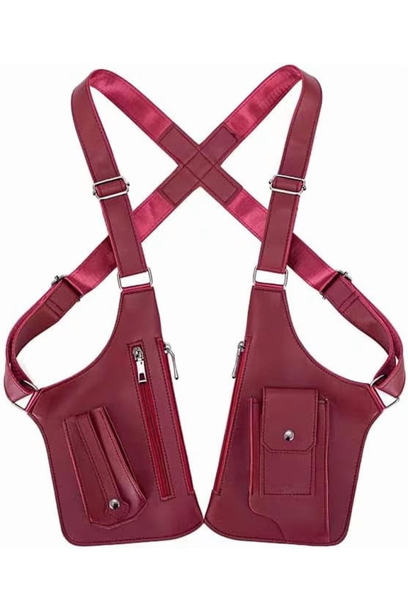 2026Premium Anti-Theft Hidden Underarm Shoulder Bag-Adjustable Strap Unisex Leather Holster Wallet Double Pockets,Travel Accessory for Men Women to Carry Phone Key Cash Anti-Pickpocket