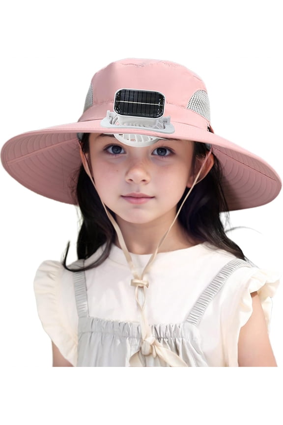 2026TripleHBB Solar Fan Hat for Kids ,Wide Brim Solar Fan Hat for Kids, Sun Hat with Solar Fan for Children Outdoor,UPF 50+ Sun Protection Outdoor Cool Bucket Hats