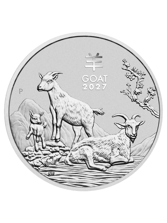 2027 $1 Australian Silver Lunar Year of the Goat 1 oz Brilliant Uncirculated
