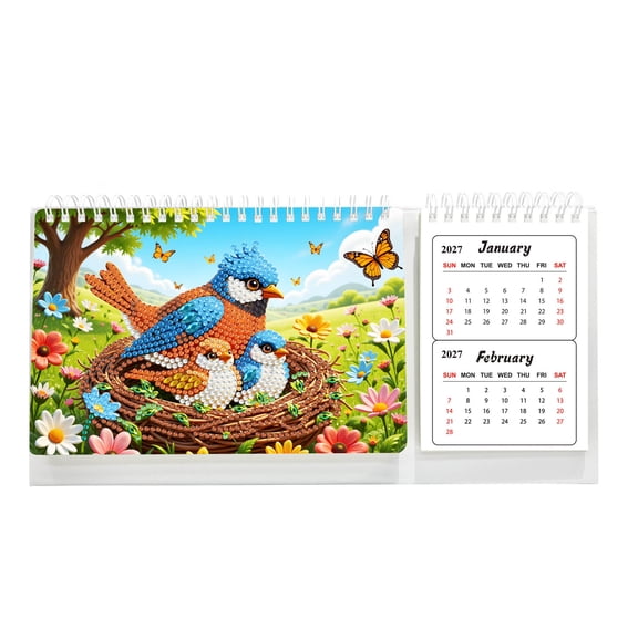 2027 Folding Poodle Wall Calendar, Dog Theme Date Planning Display, for ...