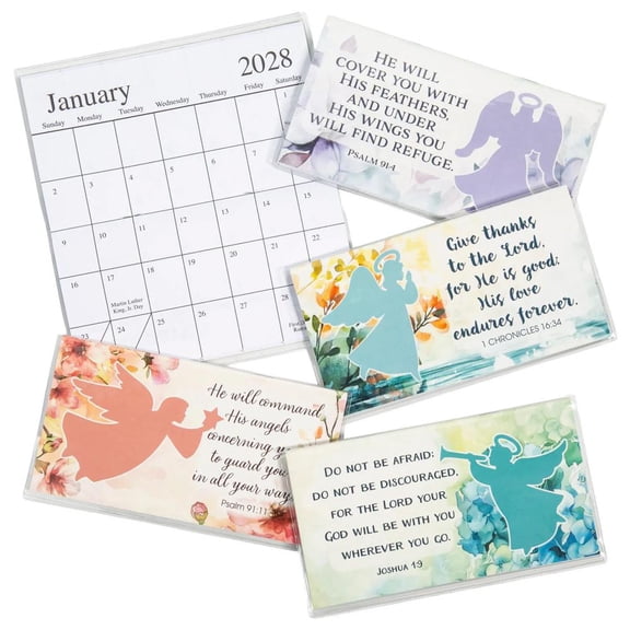 2027-2028 Religious Angels Pocket Planner Calendars 12 pc