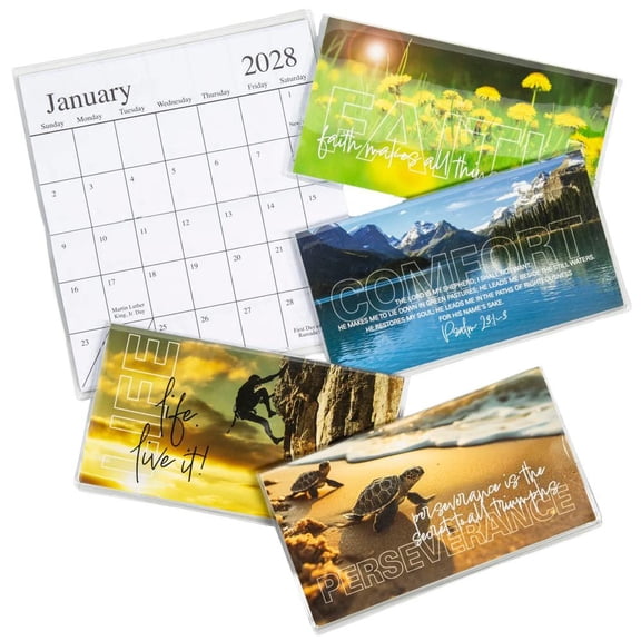2027-2028 Religious Inspirational Pocket Planner Calendars 12 pc