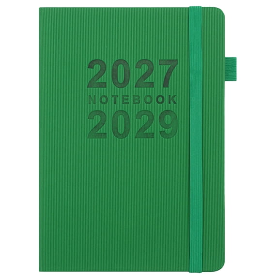 2027-2029 Three Year Planner Thickened English Schedule Book Portable Daily Weekly Monthly Annual Calendar Notebook Time Management Organizer for School Office,Green