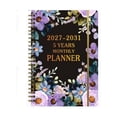 thumbnail image 1 of 2027-2031 Monthly Planner 5 Year 8.26inx5.9in Floral Hardcover Spiral Notebook with Tabs, Office School, 1 of 7