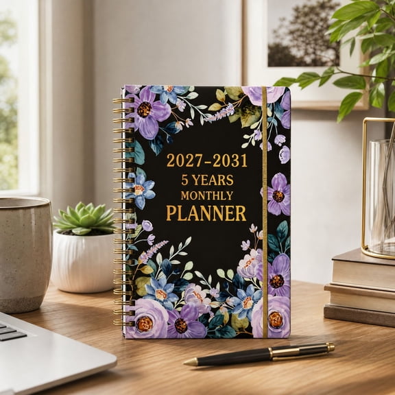 2027-2031 Monthly Planner Notebook: 5 Years Calendar from Jan 2027 - Dec 2031, A5 Monthly Diary Journal Planner