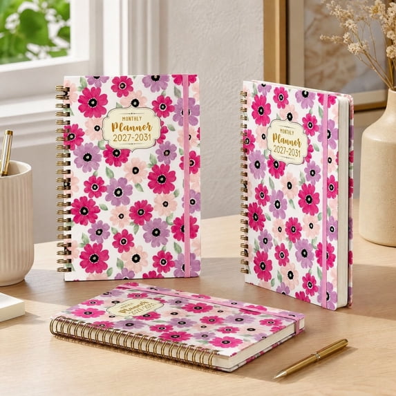 2027-2031 Monthly Planner Notebook: 5 Years Calendar from Jan 2027 - Dec 2031, A5 Monthly Diary Journal Planner