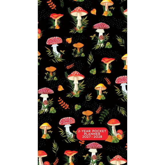 2027-28 Mushrooms 2-Year Pocket Planner (24-Month Calendar), (Paperback)